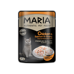 Maria Adult Cat Food Chicken & Salmon in Gravy (70g)