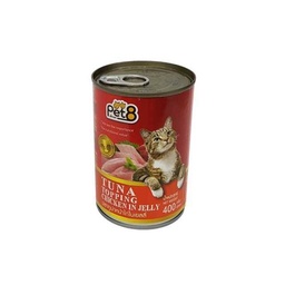 Pet 8 Cat Canned Tuna Topping Chicken in Jelly (400g)