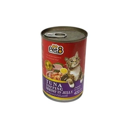 Pet 8 Cat Canned Tuna Topping Shrimp in Jelly (400g)